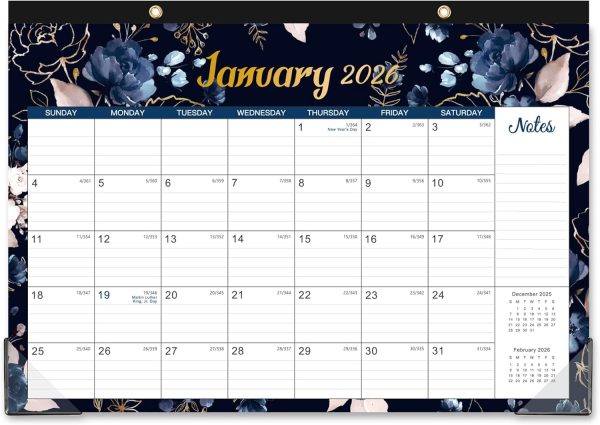 2026 Desk Calendar - Jan 2026 - Dec 2026, 12 Months Large 2026 Desk Calendar, 17" x 12", Desk Pad, Large Ruled Blocks, to-do List & Notes, Best Desk/Wall Calendar for Planning or Organizing