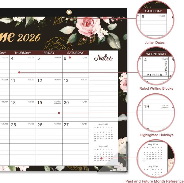 2026 Desk Calendar - Jan 2026 - Dec 2026, 12 Months Large 2026 Desk Calendar, 17" x 12", Desk Pad, Large Ruled Blocks, to-do List & Notes, Best Desk/Wall Calendar for Planning or Organizing - Image 4