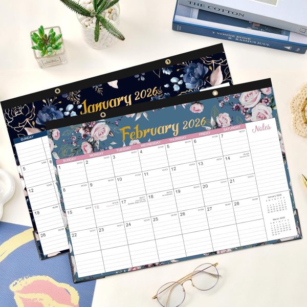 2026 Desk Calendar - Jan 2026 - Dec 2026, 12 Months Large 2026 Desk Calendar, 17" x 12", Desk Pad, Large Ruled Blocks, to-do List & Notes, Best Desk/Wall Calendar for Planning or Organizing - Image 5