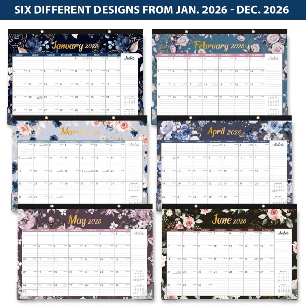 2026 Desk Calendar - Jan 2026 - Dec 2026, 12 Months Large 2026 Desk Calendar, 17" x 12", Desk Pad, Large Ruled Blocks, to-do List & Notes, Best Desk/Wall Calendar for Planning or Organizing - Image 6