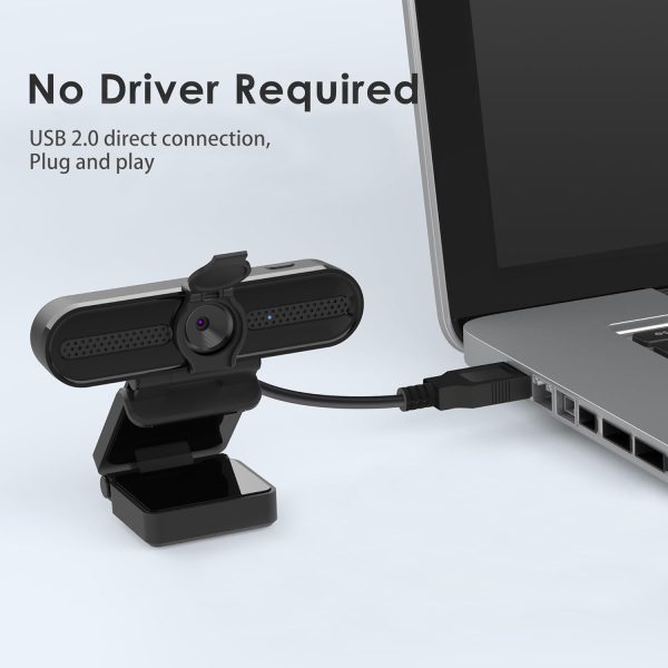 saylas 2K Webcam, FHD Streaming Camera with 2K/30fps, 1080P/60fps, Autofocus, Dual Noise-Cancelling Microphones, Privacy Cover and Tripod, for Computer/Zoom/Skype/Teams/Laptop/MacBook/Windows - Image 7