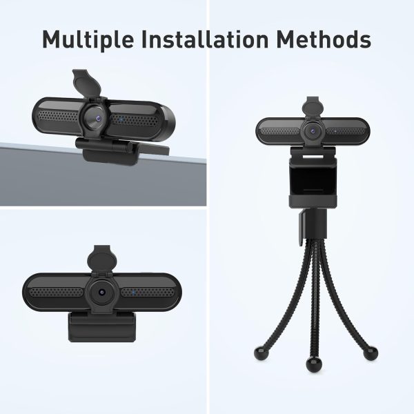 saylas 2K Webcam, FHD Streaming Camera with 2K/30fps, 1080P/60fps, Autofocus, Dual Noise-Cancelling Microphones, Privacy Cover and Tripod, for Computer/Zoom/Skype/Teams/Laptop/MacBook/Windows - Image 9