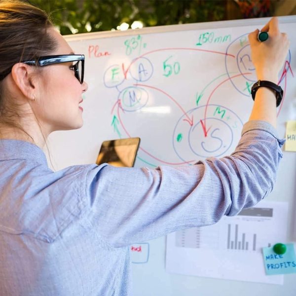 XBoard Magnetic Whiteboard 48 x 36, White Board 4 x 3, Dry Erase Board with Detachable Marker Tray - Image 2